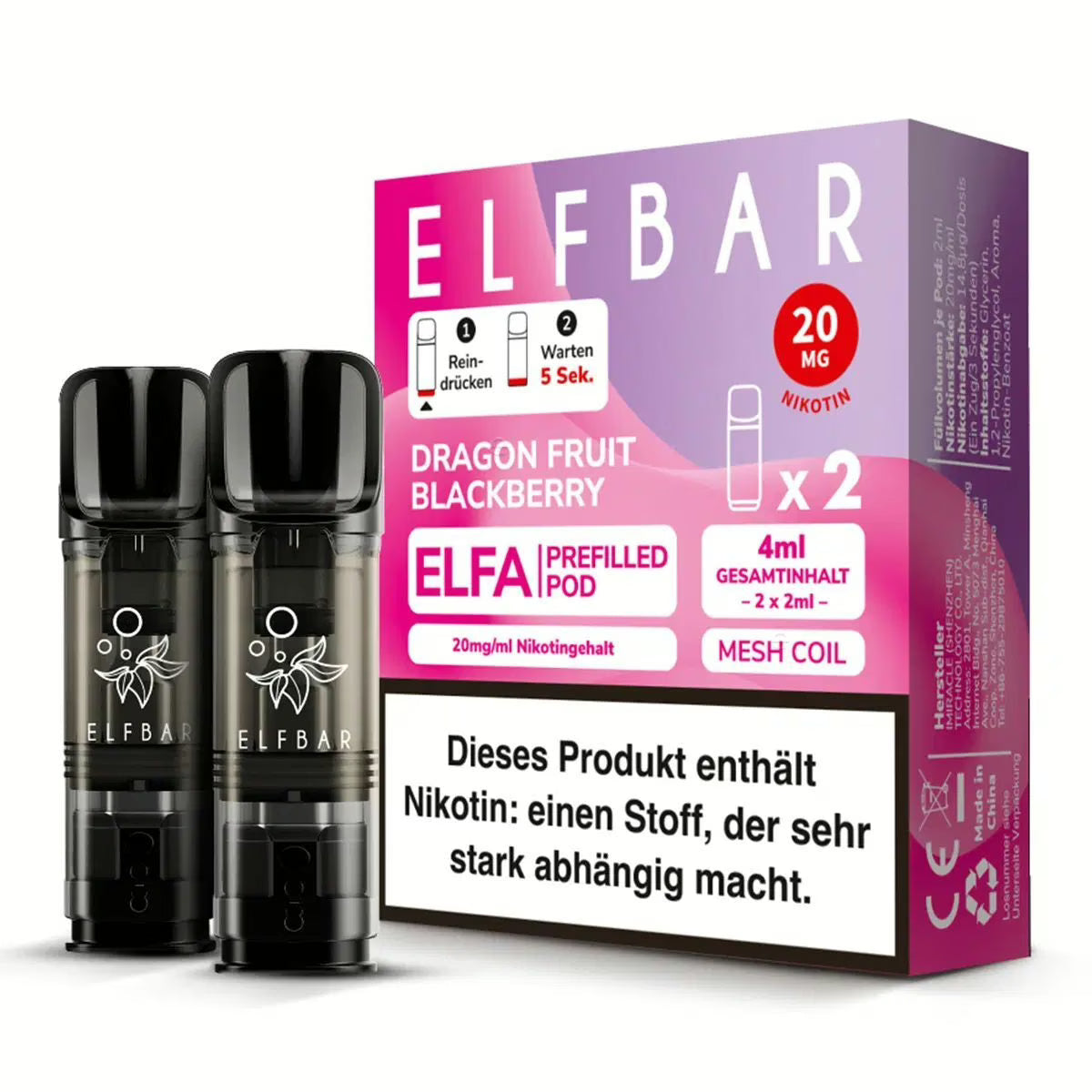 Elfbar 2er Pod Dragenfruit Blackberry